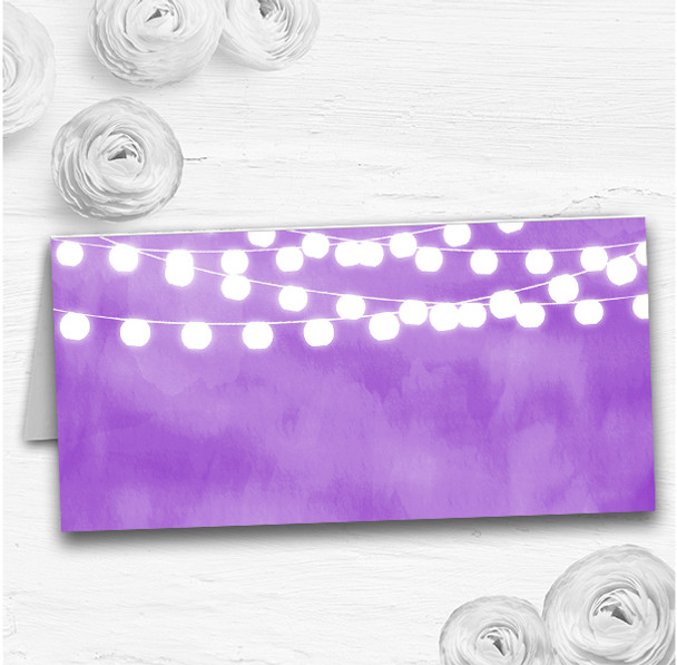 Purple and Lights Watercolour Wedding Table Seating Name Place Cards