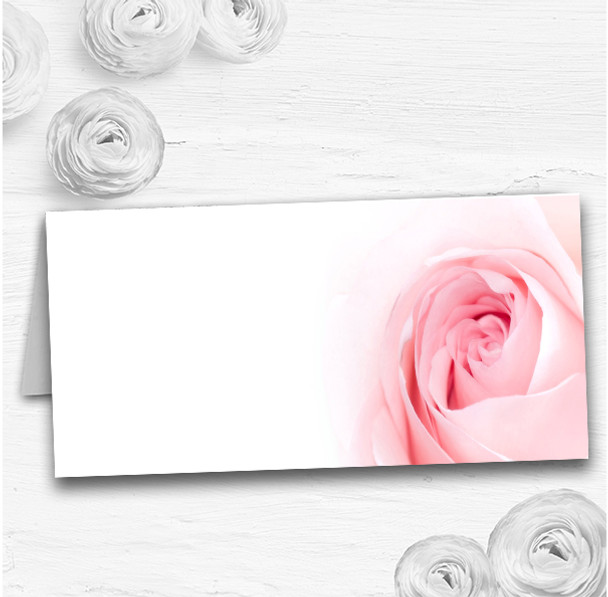 Stunning Pale Baby Pink Rose Wedding Table Seating Name Place Cards