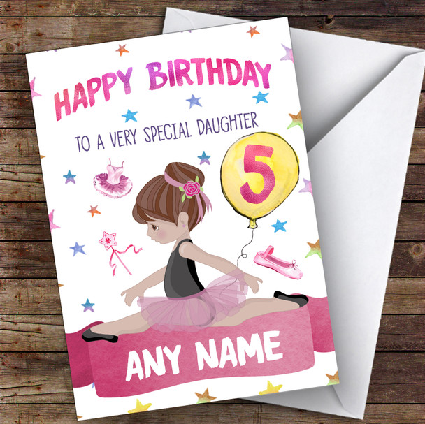 Personalised Girls Birthday Card Ballet 1St 2Nd 3Rd 4Th 5Th 6Th Daughter