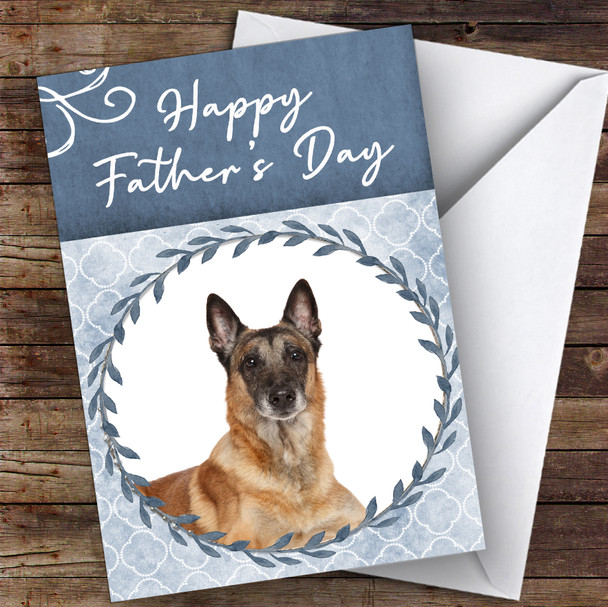 Belgian Shepherd Malinois Dog Traditional Animal Personalised Father's Day Card