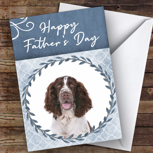 English Springer Spaniel Dog Traditional Animal Personalised Father's Day Card