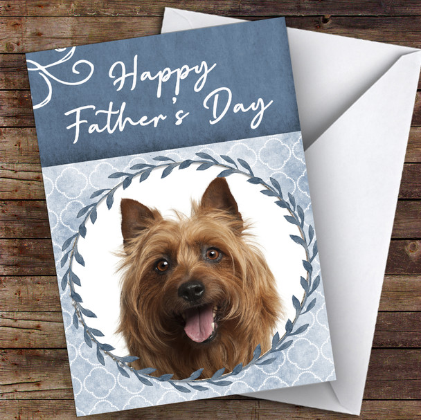 Australian Terrier Dog Traditional Animal Personalised Father's Day Card