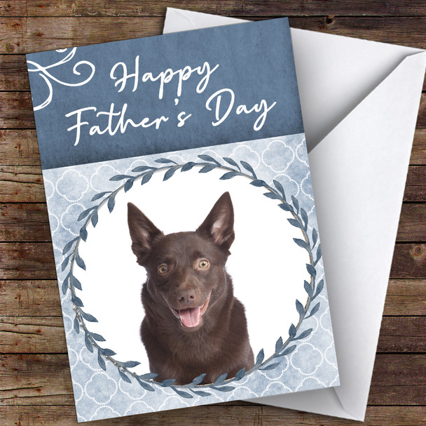 Australian Kelpie Dog Traditional Animal Personalised Father's Day Card