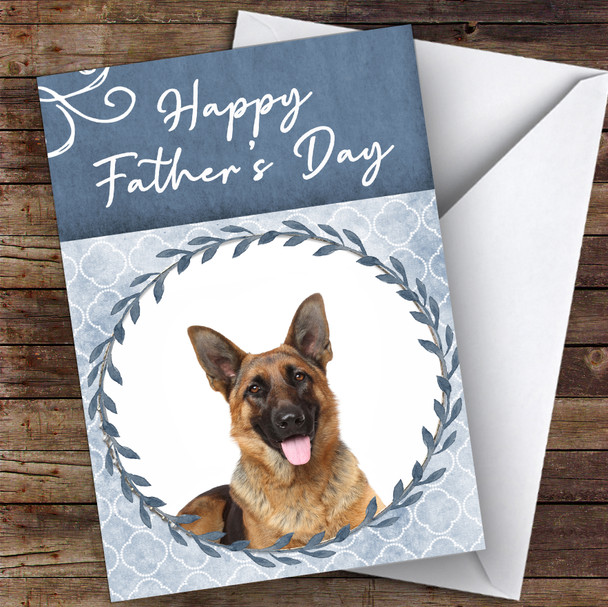 German Shepherd Dog Traditional Animal Personalised Father's Day Card