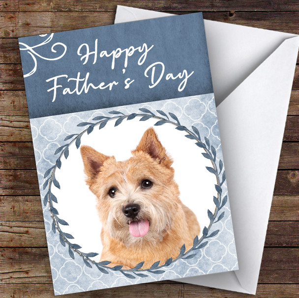 Norwich Terrier Dog Traditional Animal Personalised Father's Day Card