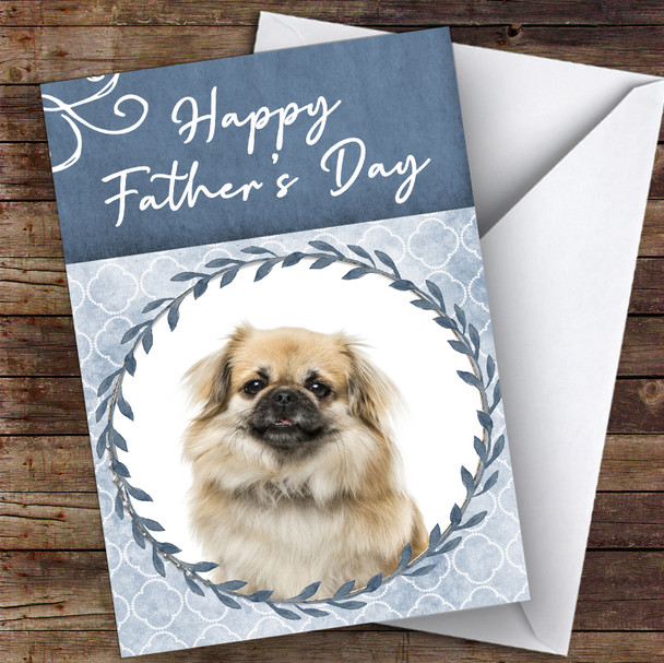 Tibetan Spaniel Dog Traditional Animal Personalised Father's Day Card