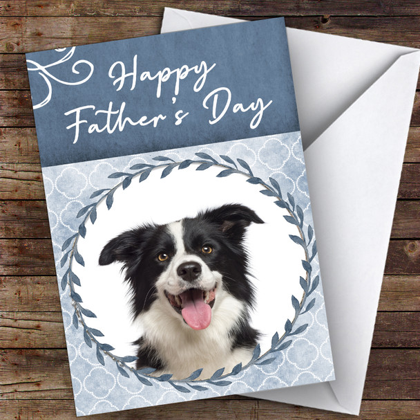 Border Collie Dog Traditional Animal Personalised Father's Day Card