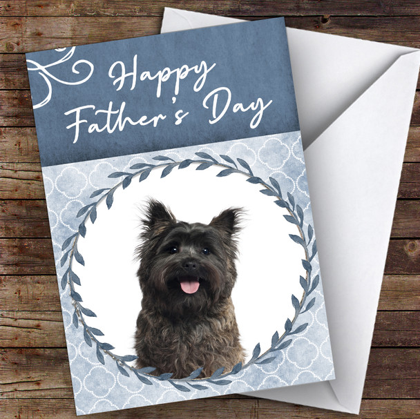 Cairn Terrier Dog Traditional Animal Personalised Father's Day Card