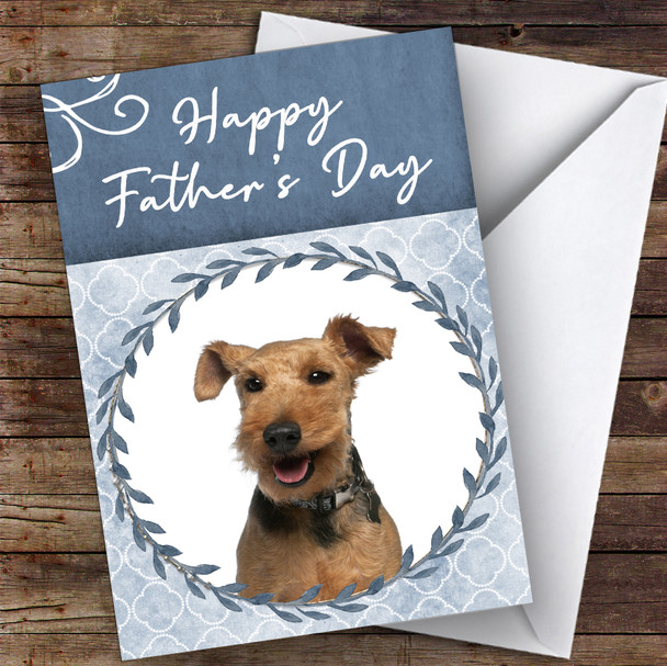 Welsh Terrier Dog Traditional Animal Personalised Father's Day Card