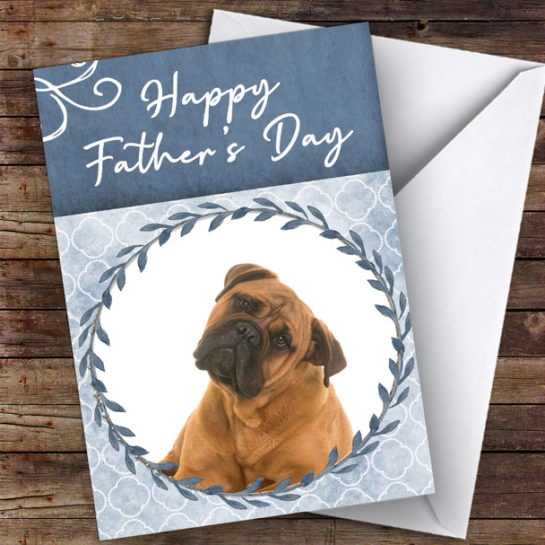 Bullmastiff Dog Traditional Animal Personalised Father's Day Card