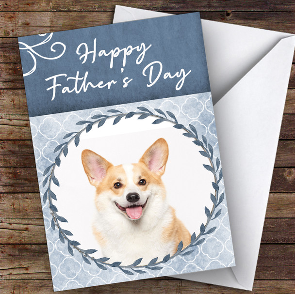 Welsh Corgi Dog Traditional Animal Personalised Father's Day Card