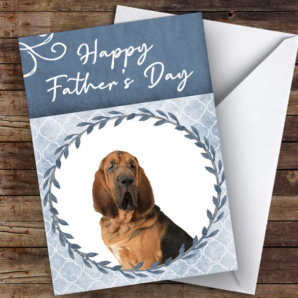 Bloodhound Dog Traditional Animal Personalised Father's Day Card