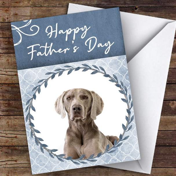 Weimaraner Dog Traditional Animal Personalised Father's Day Card