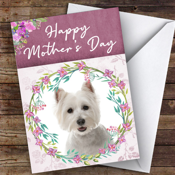 West Highland White Terrier Dog Animal Personalised Mother's Day Card