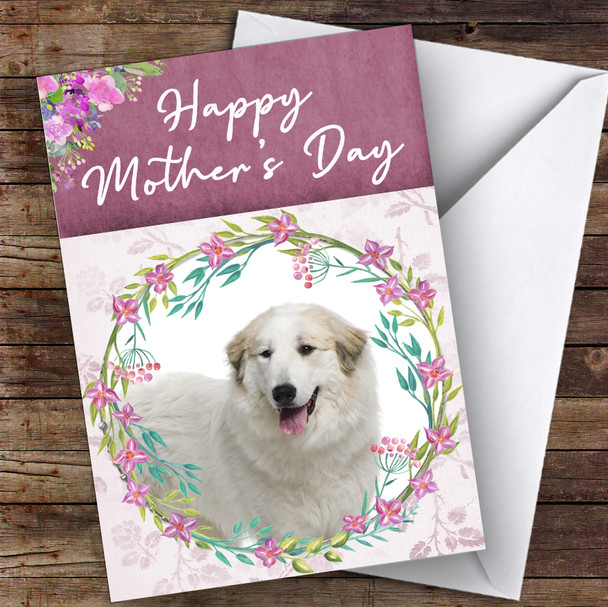 Great Pyrenees Mountain Dog Traditional Animal Personalised Mother's Day Card