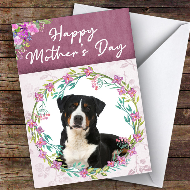 Great Swiss Mountain Dog Traditional Animal Personalised Mother's Day Card