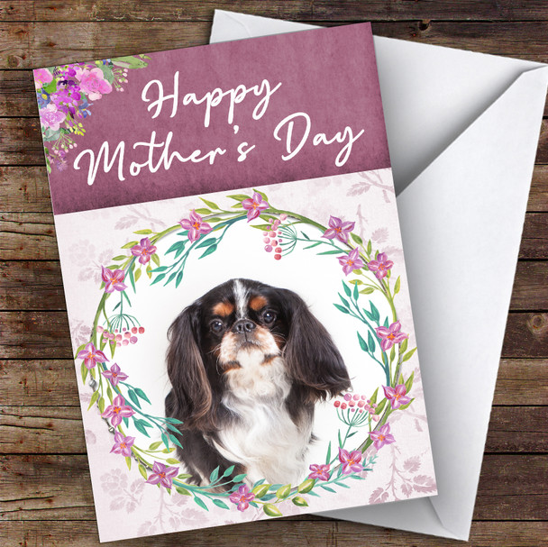 English Toy Spaniel Dog Traditional Animal Personalised Mother's Day Card