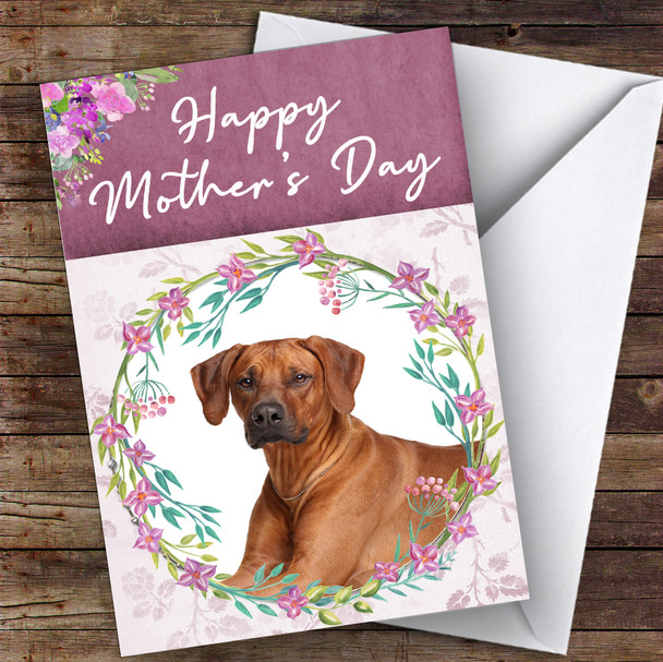 Rhodesian Ridgeback Dog Traditional Animal Personalised Mother's Day Card