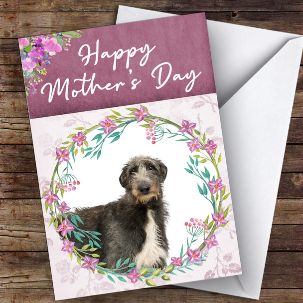 Scottish Deerhound Dog Traditional Animal Personalised Mother's Day Card