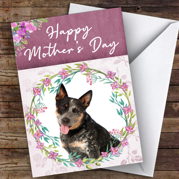 Australian Cattle Dog Traditional Animal Personalised Mother's Day Card