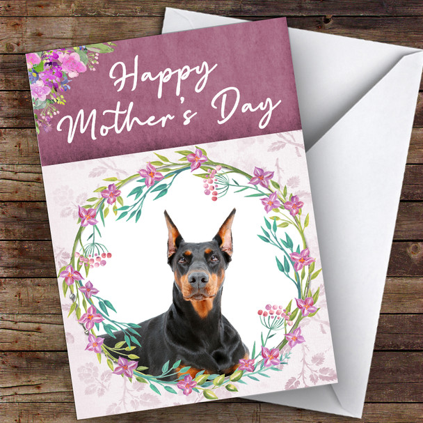 Doberman Pinscher Dog Traditional Animal Personalised Mother's Day Card