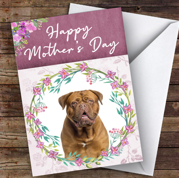Dogue De Bordeaux Dog Traditional Animal Personalised Mother's Day Card