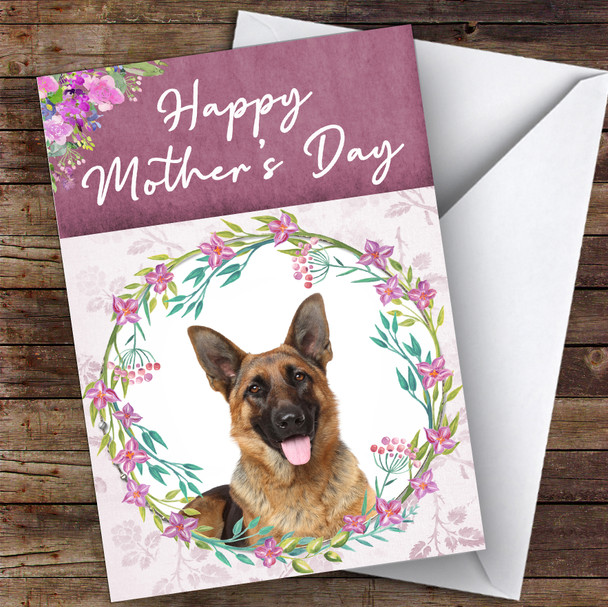 German Shepherd Dog Traditional Animal Personalised Mother's Day Card