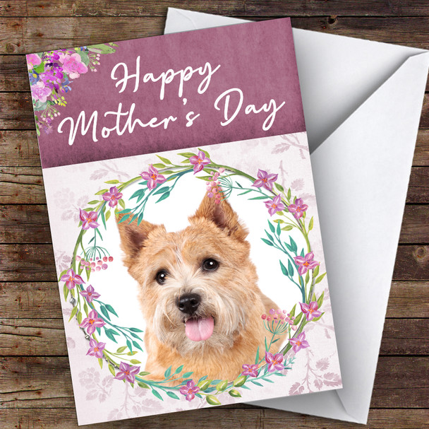 Norwich Terrier Dog Traditional Animal Personalised Mother's Day Card