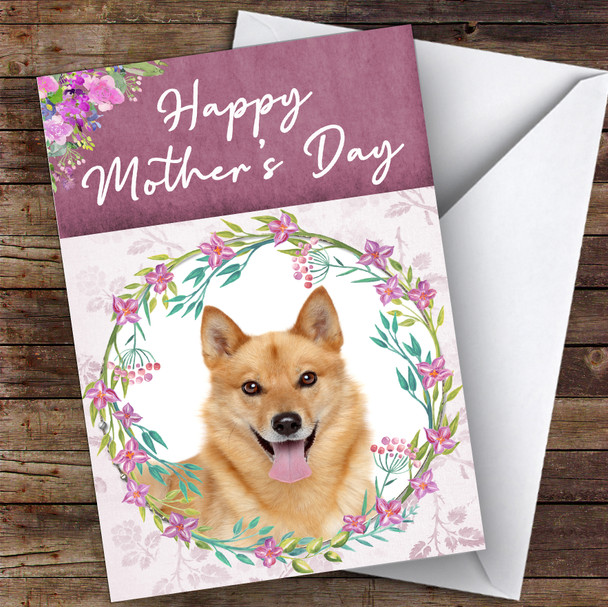 Finnish Spitz Dog Traditional Animal Personalised Mother's Day Card