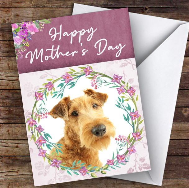 Irish Terrier Dog Traditional Animal Personalised Mother's Day Card