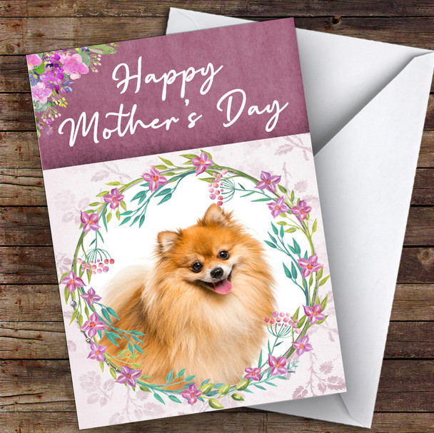 Pomeranian Dog Traditional Animal Personalised Mother's Day Card