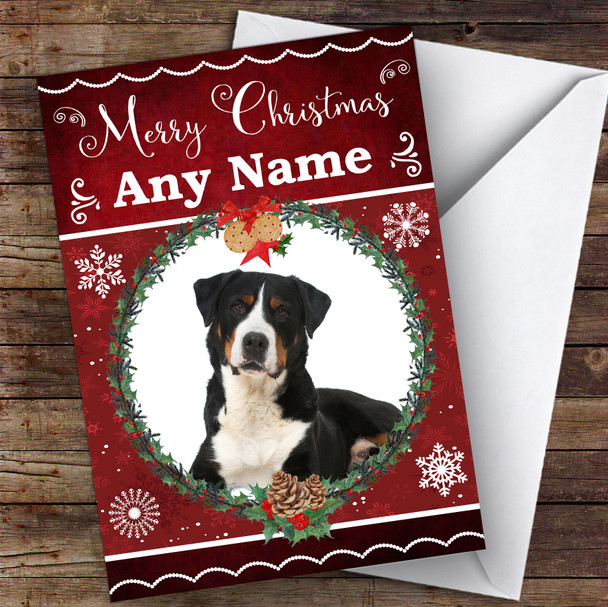 Great Swiss Mountain Dog Traditional Animal Personalised Christmas Card