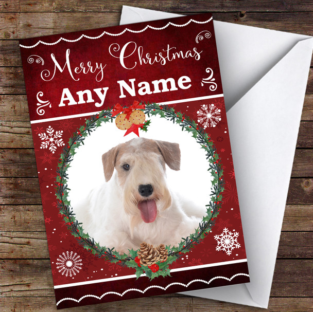 Sealyham Terrier Dog Traditional Animal Personalised Christmas Card
