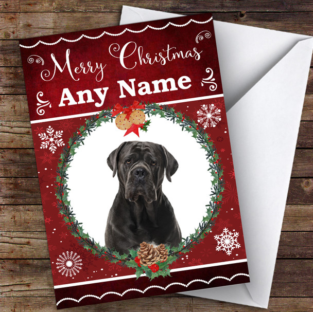 Cane Corso Dog Traditional Animal Personalised Christmas Card