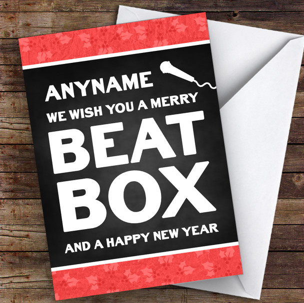 Beatbox Chalk Wish You A Merry Hobbies Personalised Christmas Card