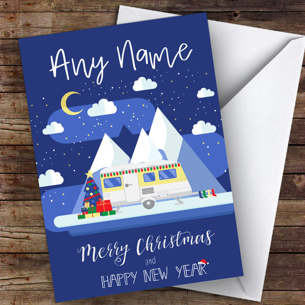 Camping Caravan Rv Hobbies Personalised Christmas Card