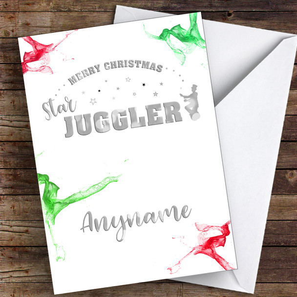 Juggling Hobbies Personalised Christmas Card