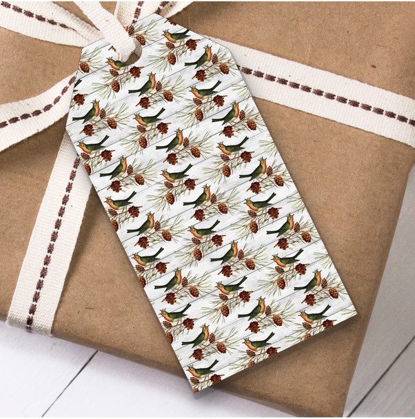 Vintage Bird In Crowns Christmas Gift Tags