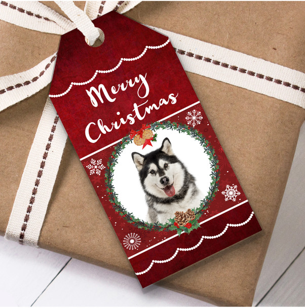 Alaskan Malamute Dog Christmas Gift Tags