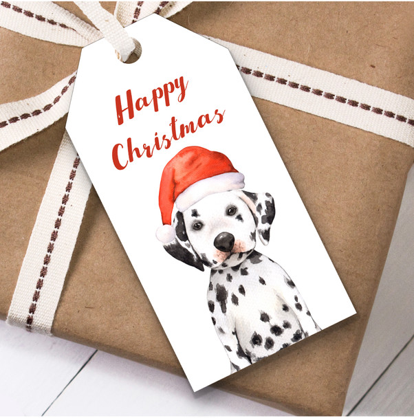 Dalmatian Dog In Hat Christmas Gift Tags