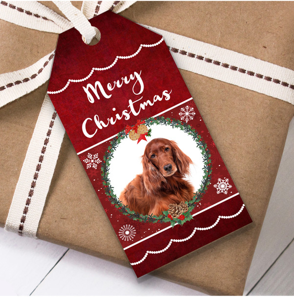 Irish Red Setter Dog Christmas Gift Tags