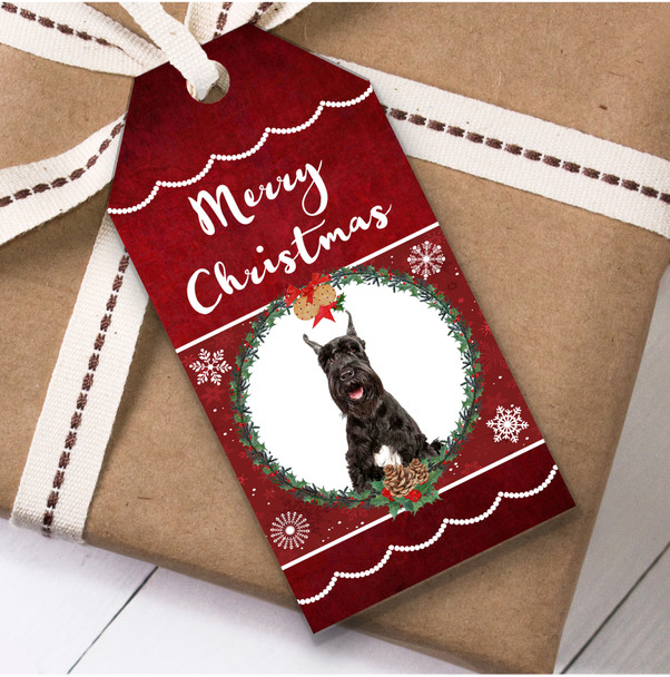 Giant Schnauzer Dog Christmas Gift Tags
