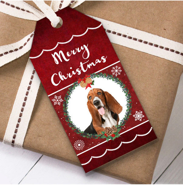 Basset Hound Dog Christmas Gift Tags