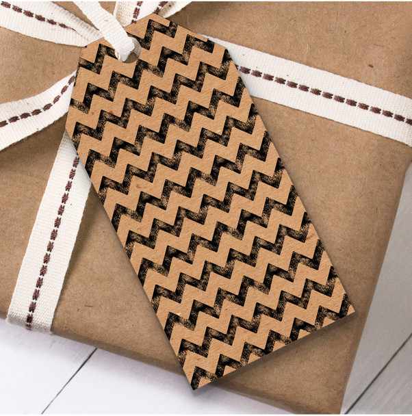 Rustic Chevrons Christmas Gift Tags