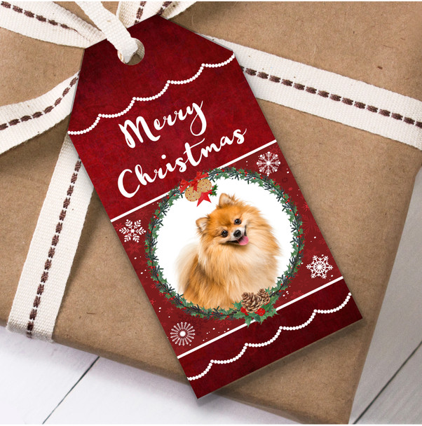 Pomeranian Dog Christmas Gift Tags