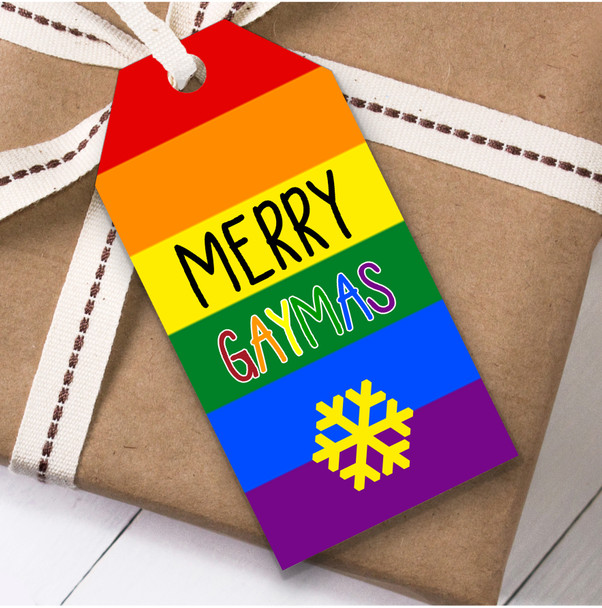 Merry Gay Mas Christmas Gift Tags