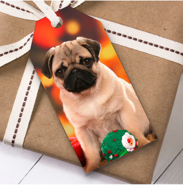 Dog Xmas Pug Christmas Gift Tags