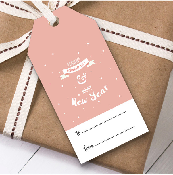 Coral Christmas Gift Tags