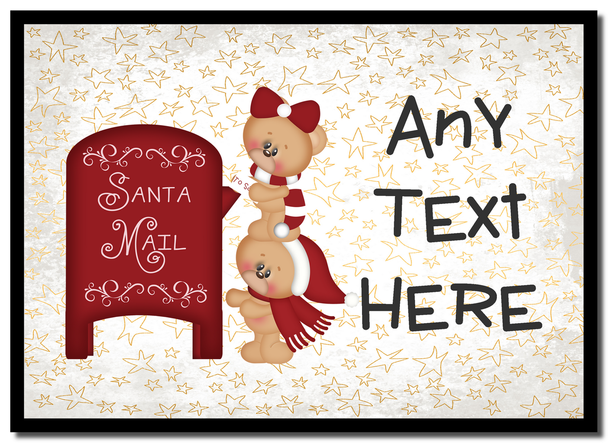 Teddies Mailing Christmas Personalised Placemat