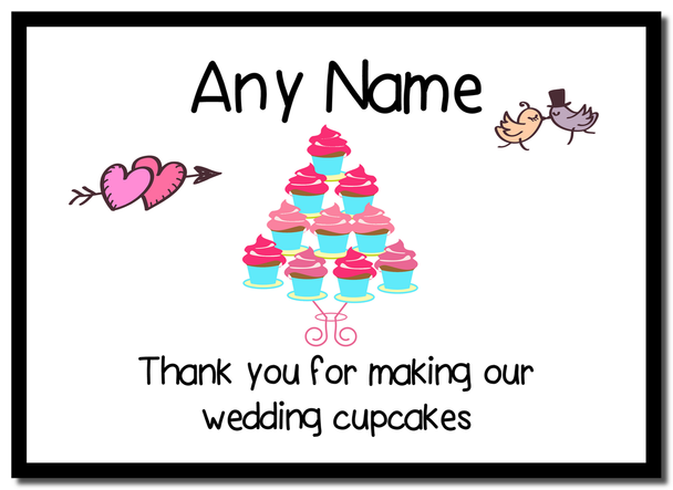 Thank You For Making Our Wedding Cupcakes  Personalised Placemat